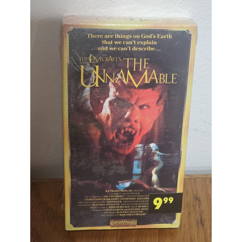 The Unnamable VHS 1991 HP LOVECRAFT StarMaker Horror Movie Rated R New Sealed